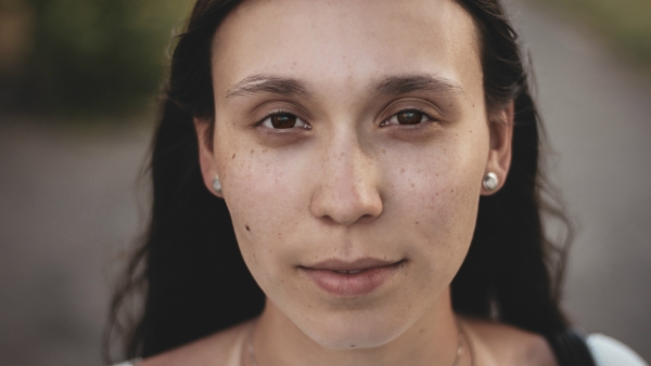 Close up of face of woman from CALD community